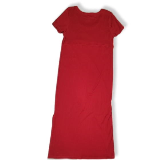 Lauren Ralph Lauren deep red 100% Cotton Maxi Dress Size XL. - Picture 2 of 10
